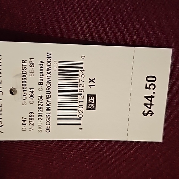 Ashley Stewart Long Maxi Duster Cardigan Liteweight Burgundy Wine Color - Picture 12 of 14